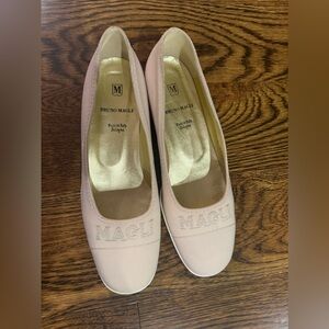 New without box- Bruno Magli silk and leather flats size 8.5
